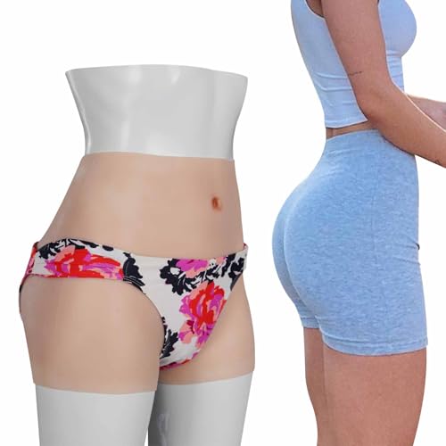 ZWSMS Silikon Fake Butt Pants Hip Enhancer Butt mit Katheter Silikon Fake Vagina Höschen für Crossdresser Transgender,Color 2,Upgrade von ZWSMS