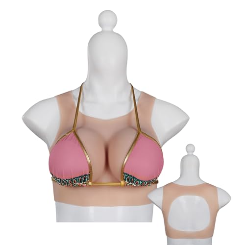 ZWSMS Silikon gefüllte Brust C-G Cup Mastektomie Fake Brüste Crossdresser Brustplatte für Drag Queen Transgender,Color 3,D Cup von ZWSMS