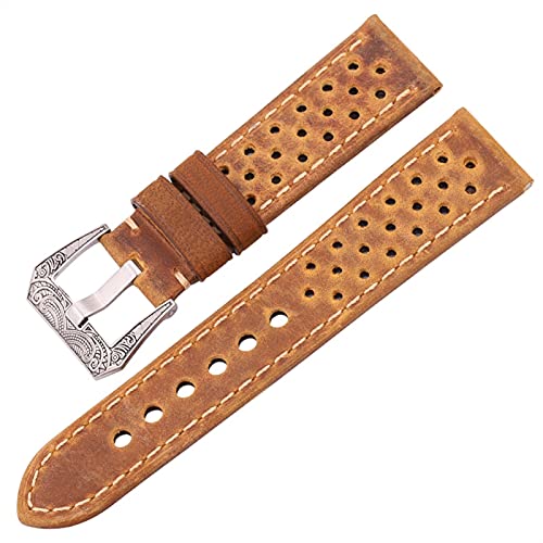 ZXF Uhrenarmbänder Leder, Vintage Hide Uhr Uhrband Armband 20mm 22mm Frauen Männer Atmungsaktiv Echtes Leder Armbands Braun Kaffee Schwarz Gürtel elegant und stilvoll ZXF Uhrenarmbänder Leder, Vintage Hide Uhr Uhrband Armband 20mm 22mm Frauen Männer Atmungsaktiv Echtes Leder Armbands Braun Kaffee Schwarz Gürtel elegant und stilvoll von ZXF