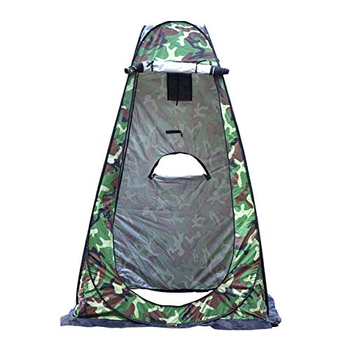 ZXGQF Pop up Umkleidezelt Toilettenzelt, Tragbar Camping Privatsphäre Faltzelt, Mobile Outdoor wasserfest Wurfzelt Lagerzelt, für Strand Angel Camping Wandern (Camouflage,1.2m*1.2m*1.9m) von ZXGQF