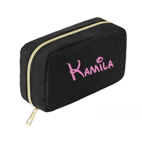 ZXH Personalisierte Schminktasche, Personalisierte Schminktasche mit Stickerei Schminktasche, Brautschminktasche, Reise Kosmetiktasche für Frauen, tragbare Kosmetiktasche für Frauen, Geschenk von, von ZXH