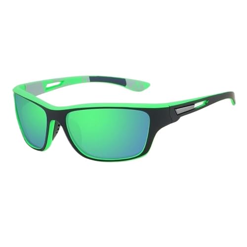 ZXIAGM Radsport-Sonnenbrille, Outdoor, Mountainbike, Reiten, Motorradbrille, für Herren und Damen, Reisen, Strand, polarisierte Sonnenbrille, UV400 (grün) von ZXIAGM