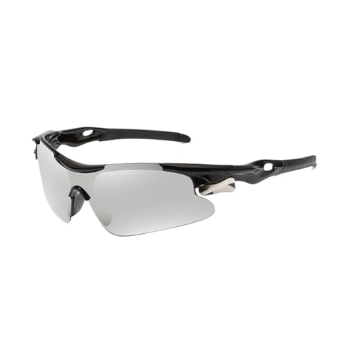 ZXIAGM Sport-Sonnenbrille für Herren, für Mountainbike, Reiten, Schutzbrille, Brillen, Fahrrad-Sonnenbrille, Schwarz, Weiß von ZXIAGM