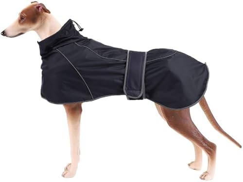 ZXINXIN Hunde Hundejacke mit Verstellbarer reflektierender Haustierkleidung mit verstellbaren Bändern,M,Black von ZXINXIN