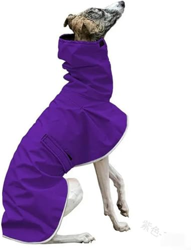 ZXINXIN Warme Jacke für Hundemantel, Winterkleidung, verstellbare Winter-Fleece-Kleidung, warme warme Kleidung,S,Purple von ZXINXIN