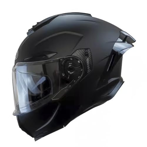 ZXJDP Hochklappbarer modularer Motorradhelm, DOT/ECE Doppelvisier Integralhelm für Männer Frauen, Cooler Ganzjahreshelm für Straßenmotorräder,Roller,Mopeds,Jets,Matte Black,XL von ZXJDP