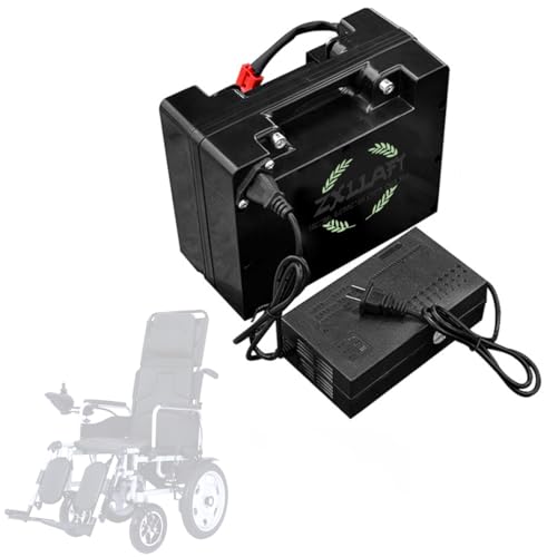 ZXLLAFT 24 Volt Rollstuhlbatterie 24V Lithiumbatterie 12Ah 15Ah 18Ah 20Ah 25Ah 30Ah 35Ah 40Ah 45Ah 50Ah Ersatzbatterie für 250-1200W Rollstuhlmotor mit Ladegerät,24v 18ah ZXLLAFT 24 Volt Rollstuhlbatterie 24V Lithiumbatterie 12Ah 15Ah 18Ah 20Ah 25Ah 30Ah 35Ah 40Ah 45Ah 50Ah Ersatzbatterie für 250-1200W Rollstuhlmotor mit Ladegerät,24v 18ah von ZXLLAFT