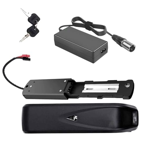 ZXLLAFT Lithiumbatterien 48 V 20 Ah Lithiumbatterie 52 V 20 Ah 17,5 Ah Herausnehmbare Batterie 48 V Unterrohrbatterie für 400 W - 1100 W Motoren mit Ladegerät und 5-Kern-Anschluss,48v17.5ah von ZXLLAFT