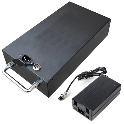 ZXLLAFT Lithiumbatterien 60 V 20 Ah Lithiumbatterie 60 V 15 Ah 25 Ah 10 Ah Ersatzbatterie 60 V Li-Ionen-Batterie für 250 W – 1500 W Motorkit mit Ladegerät und Griff,60v15ah von ZXLLAFT