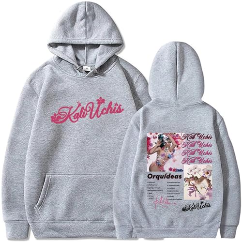 ZXO Kali Uchis Album Print Hoodie Baumwolle Komfort Herbst/Winter Warmer Hoodie Herren Retro Hip Hop Kapuzenpullover Damenmode Lässiges Langarmshirt-Black||XS von ZXO