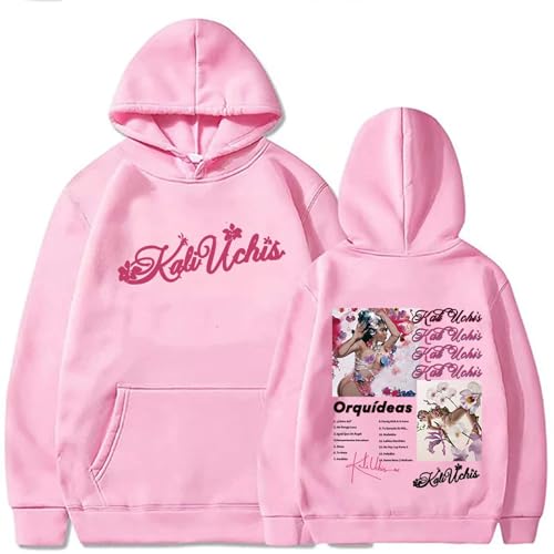 ZXO Kali Uchis Album Print Hoodie Baumwolle Komfort Herbst/Winter Warmer Hoodie Herren Retro Hip Hop Kapuzenpullover Damenmode Lässiges Langarmshirt-Black||XS von ZXO