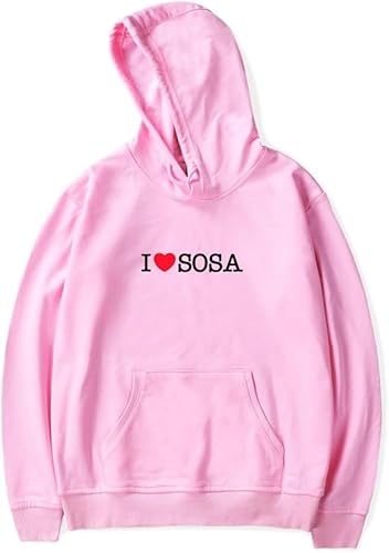 ZXO Rapper Chief Keef Bedruckter Kapuzenpullover I Love Sosa Album Merch Kapuzenpullover Damenmode Lässige Langarmoberteile Herren Hip Hop Retro-Pullover-Black||XS von ZXO