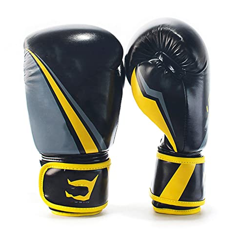 ZXSXDSAX Boxhandschuhe Kick Boxing Gloves Men Women PU Karate Muay Thai Guantes De Free Fight Sanda Training Adult Equipmen(Yellow) von ZXSXDSAX