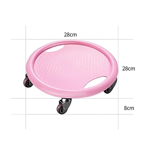 ZXSXDSAX Fitnessgeräte Abdominal Plate for Feet Multi-functional Abdominal Muscle Board Four-wheel Silent Training Pulley Fitness Equipment(Pink) von ZXSXDSAX