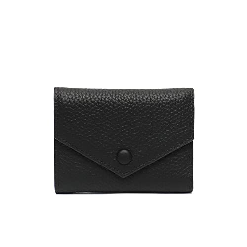 ZXSXDSAX Geldbörse für Damen Echtes Leder Brieftasche für Frauen Functionelle Multi Card Münze Bargeld Anti-Diebstahl Geldbörsen für Damen Rindsmittel(Black) von ZXSXDSAX