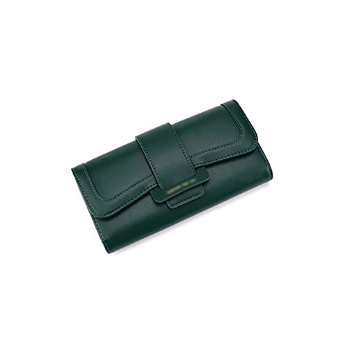 ZXSXDSAX Geldbörse für Damen Einfache Leder Brieftaschen für Frauen Trifold Wallet Kartenhalter Lange Kupplungsbeutel Dame Geldbörse für täglich(Green) von ZXSXDSAX