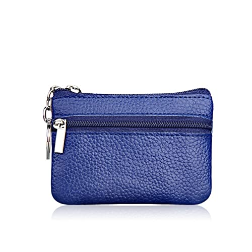 ZXSXDSAX Geldbörse für Damen Leather Coin Purses Women Small Change Money Bags Pocket Wallets Key Holder Case Mini Functional Pouch Zipper Card Wallet(Blue) von ZXSXDSAX