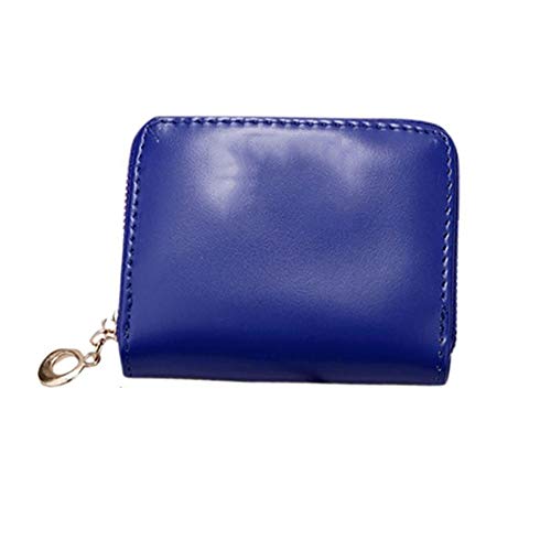 ZXSXDSAX Geldbörse für Damen Mode Leder Frauen Geldbörse Tasche Damen Clutch Brieftasche Frauen Kurze Kartenhalter Nette Mädchen Casual Brieftasche(Blue) von ZXSXDSAX