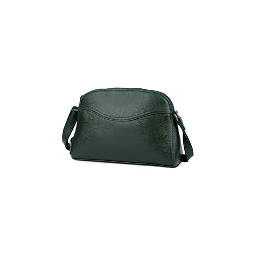 ZXSXDSAX Geldbörse für Damen Rindsleder Frauen Taschen Frauen Leder Messenger Bags Mode Klappe Tasche(Green) von ZXSXDSAX