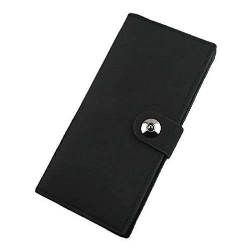 ZXSXDSAX Geldbörse für Damen Wallet Canvas Card Holder Magnetic Buckle Multifunctional Business Clutch Purse(Black) von ZXSXDSAX