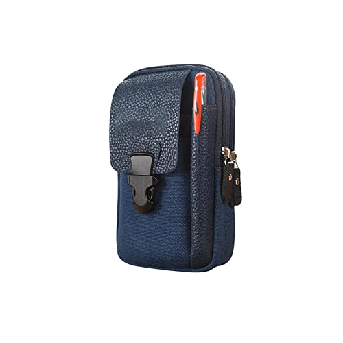 ZXSXDSAX Gürteltasche Herren Lässige Reißverschluss Taille Tasche Tragbare Mode Einfache Handytasche Gürtel Taille Tasche(Blue) von ZXSXDSAX