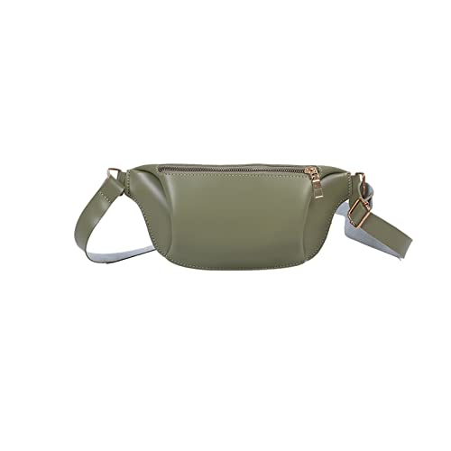 ZXSXDSAX Gürteltasche Mode Frauen Kupplung Taille Tasche Brieftasche Feste Farbe Messenger Bag Damen Pu. Leder-Taille-Tasche(Green) von ZXSXDSAX