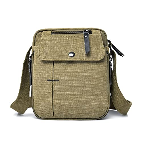 ZXSXDSAX Gürteltasche Multifunktionale Freizeit-Reisetasche, Cross-Canvas-Handtasche, einfarbige Umhängetasche(Bruin) von ZXSXDSAX