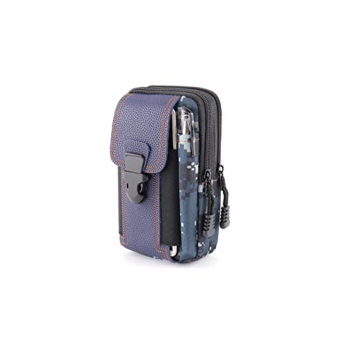 ZXSXDSAX Gürteltasche Outdoor Multifunktionale Leinwand Taille Tasche Handytasche Brieftasche Gürteltasche Münz Taille Tasche(Blue) von ZXSXDSAX