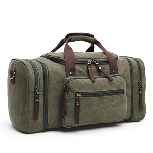 ZXSXDSAX Herrenhandtaschen Canvas Travel Duffle Bag Large Capacity Travel Bag Travel Tote Bag(Green) von ZXSXDSAX