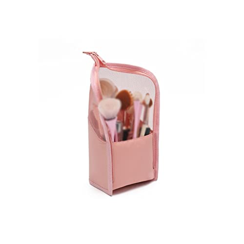 ZXSXDSAX Kosmetiktasche 1pc Women's Cosmetic Bag Transparent Zipper Cosmetic Bag Travel Women's Cosmetic Brush Holder Storage Bag Cosmetic Bag(Pink) von ZXSXDSAX