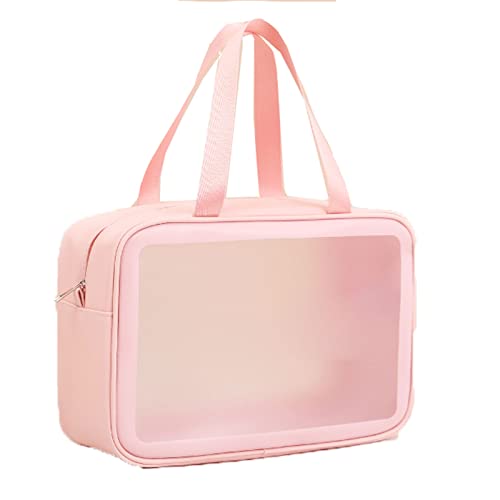 ZXSXDSAX Kosmetiktasche Women Cosmetic Bag Bath Makeup Storage Tote Portable Waterproof Travel Female Shower Washup Handbag(Pink) von ZXSXDSAX