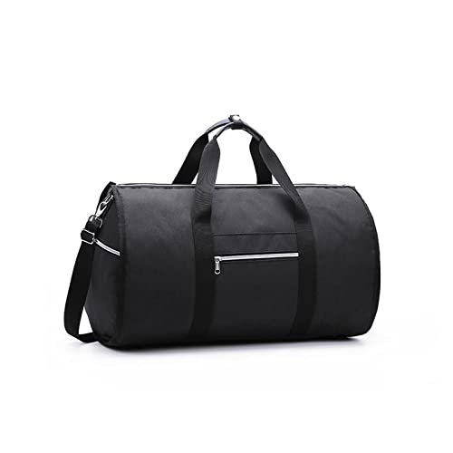 ZXSXDSAX Rucksack für Reisen Portable Cylinder travel Bag Large Capacity Folding Suit Bag Multifunctional Storage Bag Business travel Bag(Black) von ZXSXDSAX
