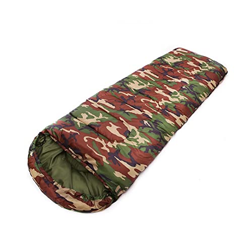 ZXSXDSAX Schlafsäcke Cotton Camping Sleeping Bag Envelope Style Military Camouflage Sleeping Bags Outdoor Warm Traveling Hiking Sleep Bag(Army Green Camouflage) von ZXSXDSAX