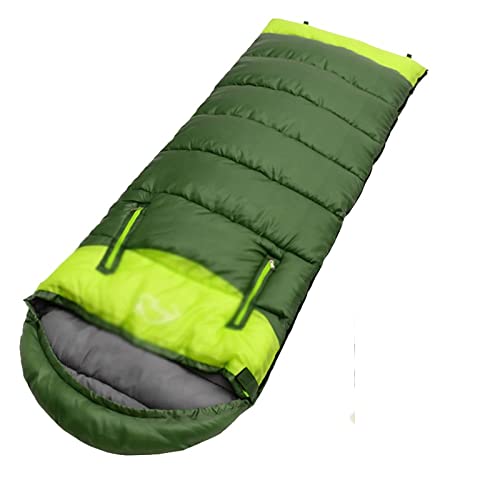 ZXSXDSAX Schlafsäcke Outdoor Camping Sleeping Bag Ultralight Spliced Double Persons Sleep Bags Portable Travel Envelope Hiking Tourism Bag(1.05kg Green) von ZXSXDSAX