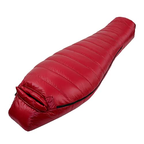 ZXSXDSAX Schlafsäcke Ultralight Winter Outdoor Down Sleeping Bag for Adult Style Camping Warm Sleeping Bags Tourism for Trekking Hiking Tent(Red 1000g) von ZXSXDSAX