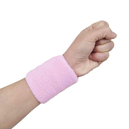 ZXSXDSAX Schweißbänder 1PC Sport Wristband Fitness Gym Wrist Sweatband Tennis Volleyball Wrist Brace Sport Safety Wrist Support Sweat Band Protector(Pink,80x150 mm) von ZXSXDSAX