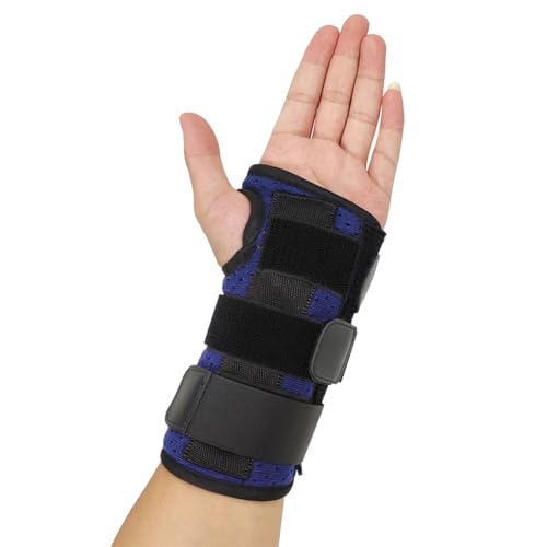ZXSXDSAX Schweißbänder 1Pcs Men Women Breathable Gym Wristband Wrist Support Brace Strap Sprain Forearm Splint Wrist Protector(Blue,Left Hand) von ZXSXDSAX