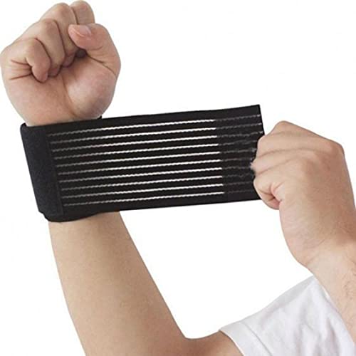 ZXSXDSAX Schweißbänder Cotting elastische Bandage Armband Guard handunterstützung Sport Armband Gym Armband Brace wrap Tape Band gürtel Sport Sicherheit(Black) von ZXSXDSAX