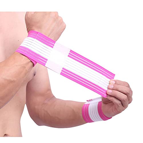 ZXSXDSAX Schweißbänder Handgelenk Band Männer Frauen Elastische Verband for Hand Handgelenk Strap Wrap Fitness Armband Sport Fitnessstudio Support Handgelenkschutz(Pink) von ZXSXDSAX
