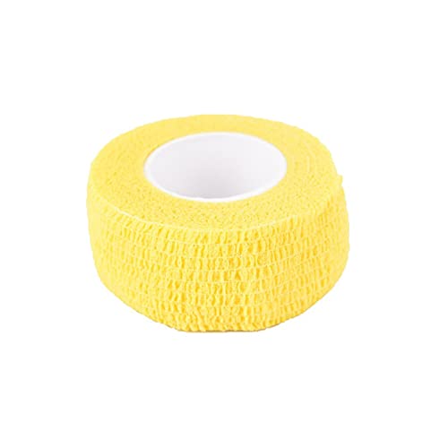 ZXSXDSAX Schweißbänder Selbstklebende elastische Bandage-Armband-Bunte Sport-Schutz-Wrap-Band for Handgelenk-Knöchel-Finger-Knie-Support-Bandage(Yellow) von ZXSXDSAX