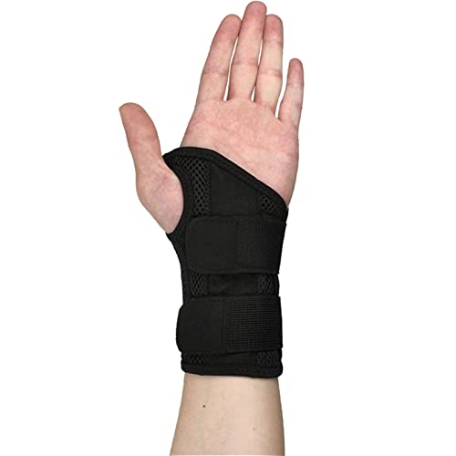 ZXSXDSAX Schweißbänder Sports Compression Wristband Bandage Men and Women Breathable Basketball Protective Tendon Sheath Fixed Wristband(Black,Left Hand L) von ZXSXDSAX