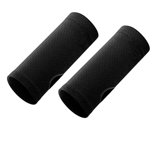 ZXSXDSAX Schweißbänder Wrist Wtrap Silk Cooling Non-Slip Wristband Sweat-Absorbent Wrist Brace for Sport Cycling Running Basketball Tennis(Black,S) von ZXSXDSAX