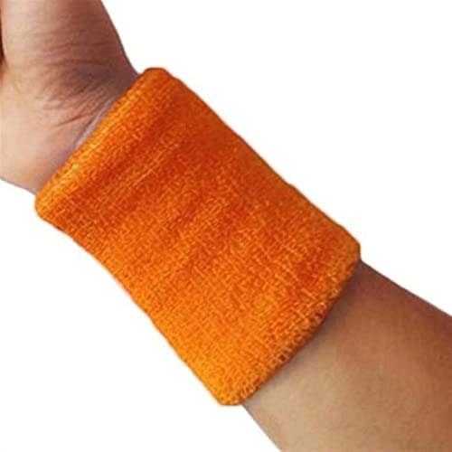 ZXSXDSAX Schweißbänder Wrist Wtrap Sweatband Tennis Sport Wristband Volleyball Gym Wrist Brace Support Sweat Band 10cm(Orange) von ZXSXDSAX