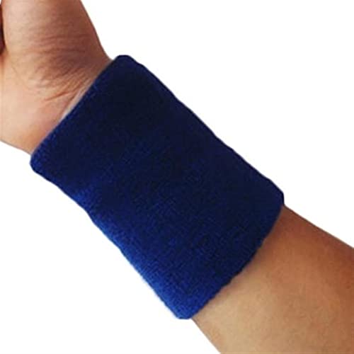 ZXSXDSAX Schweißbänder Wrist Wtrap Sweatband Tennis Sport Wristband Wrist Brace Support Sweat Band 10cm(Blue) von ZXSXDSAX