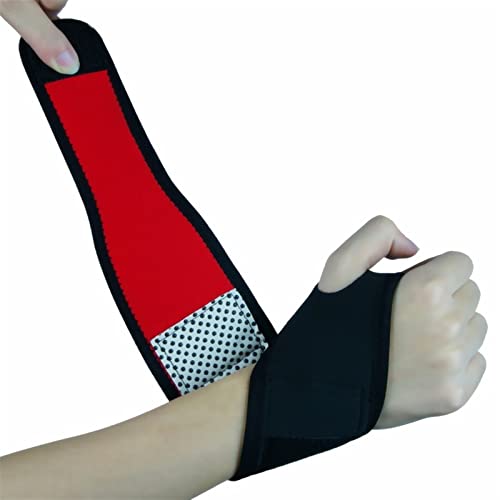 ZXSXDSAX Schweißbänder Wrist Wtrap Tennis Riding Wristband Compression Elastic Bandage Wrist Support Breathable Wind Fitness(Red) von ZXSXDSAX