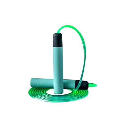 ZXSXDSAX Springseil 2.8m einstellbares leuchtendes Seil Seil, tragbare Sprungseile for das Training Fitness Beleuchtet Jump Seil Sportbedarf(Green) von ZXSXDSAX