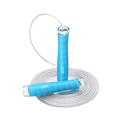 ZXSXDSAX Springseil Jump Rope with Non-slip Handle and Rapid Ball Bearings Tangle-Free Skipping Rope Gym Fitness Home Exercise Slim Body(Blue) von ZXSXDSAX
