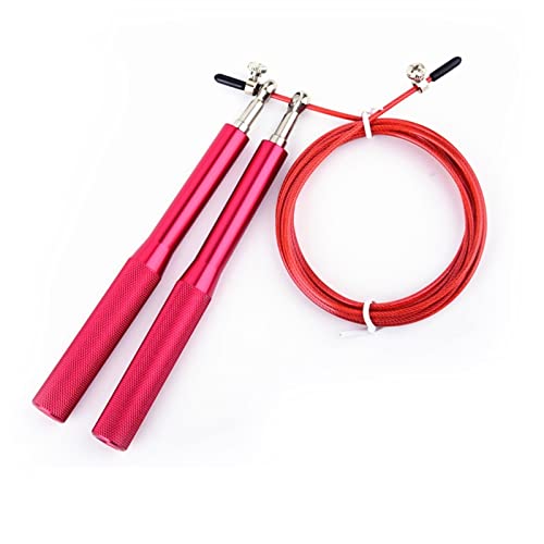 ZXSXDSAX Springseil Jump Ropes Fitness Gym Heavy Aluminum Alloy Handle Steel Skipping Rope For Boxing Shaping High Strength Training Jumping Rope(Red) von ZXSXDSAX