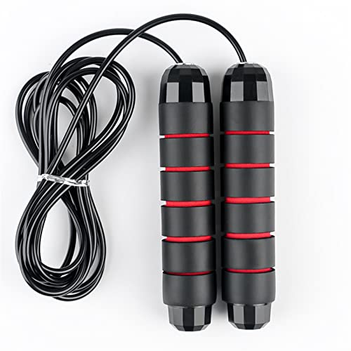 ZXSXDSAX Springseil Jump rope sports bearing jump rope with non-slip handle adjustable jumper home indoor fitness(Red) von ZXSXDSAX