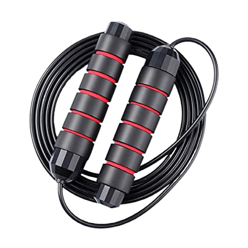 ZXSXDSAX Springseil Skipping Rope With Ball Bearings Rapid Speed Jump Rope Memory Foam Handles Aerobic Exercise Speed Training Endurance Training(Red) von ZXSXDSAX